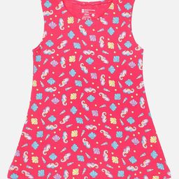 Bodycare Girls Conversational Printed Cotton A-Line Dress-picture-35