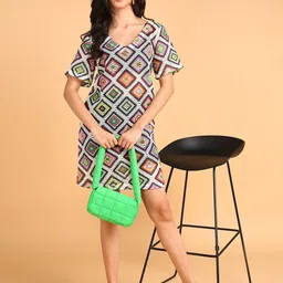 Fashfun Print A-Line Dress-15