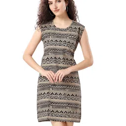 NIGHT FLOSS Tribal Print A-Line Dress-picture-14