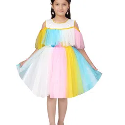 Aarika Girls Multicoloured Fit & Flare Dress-image-7