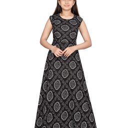BAESD Girls Ethnic Motifs Printed Cotton A-Line Dress-picture-44