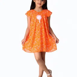 Creative Kids Girls Floral Print A-Line Dress-picture-57