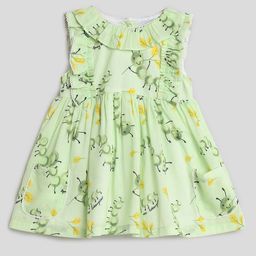 Somersault Girls Round Neck Sleeveless Floral Print Cotton A-Line Dress-39