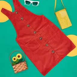 Pantaloons Junior Girls V-Neck Cotton Peplum Dress-picture-40