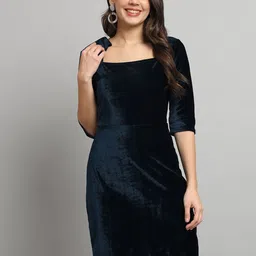 VAARARO Velvet Sheath Dress-picture-9