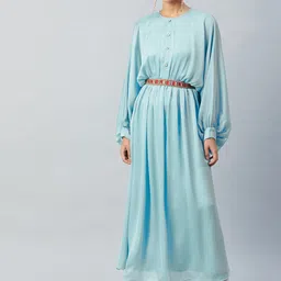Athena Blue Satin Maxi Dress-picture-49