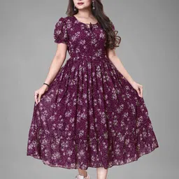 BAESD Women Floral Printed Maxi Dress-image-53