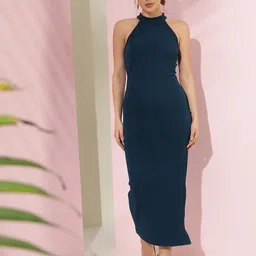 Stylecast X Kotty Halter Neck Sleeveless Bodycon Maxi Dress-image-32