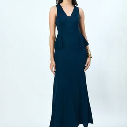 V&M V-Neck Sleeveless Scuba Flared Maxi Dress-picture-23