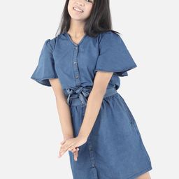 StyleStone Blue Denim Shirt Dress-picture-51