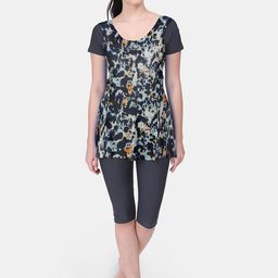 FILMAX ORIGINALS Abstract Printed Round Neck Legsuit-image-22