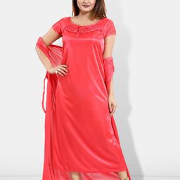 Be You 6 Pieces Satin Maxi Nightdress-picture-27