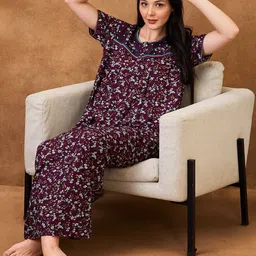AV2 Printed Pure Cotton Maxi Nightdress-image-92
