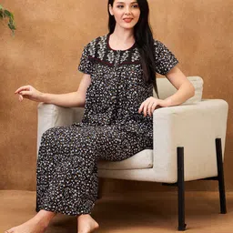 AV2 Printed Pure Cotton Maxi Nightdress-image-91