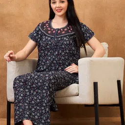AV2 Printed Pure Cotton Maxi Nightdress-image-66