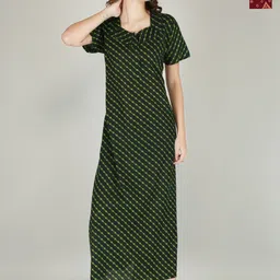 JVSP FASHION Pack Of 2 Printed Pure Cotton Maxi Nightdress-picture-12