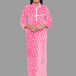 PALIVAL Polka Dots Printed Maxi Nightdress-image-97