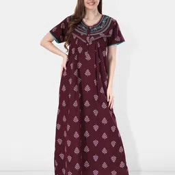 Be You Floral Printed Maxi Nightdress-picture-44
