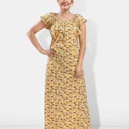 Be You Floral Printed Square Neck Satin Maxi Nightdress-image-14