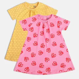 MINI KLUB Infants Pack Of 2 Print A-Line Dresses-image-79