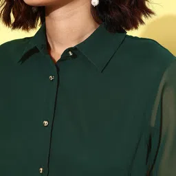 ANVI Be Yourself Georgette Shirt Maxi Dress image 3