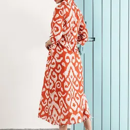 Boho By Athena Printed A-Line Midi Dress image 5