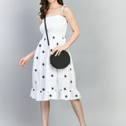 all about you Women Floral Embroidered Smocked Fit & Flare CottonDress-image-52