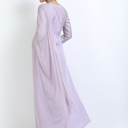 Vishudh Women Mauve Ethnic Motifs Printed A-Line Kurta With Dupatta image 5