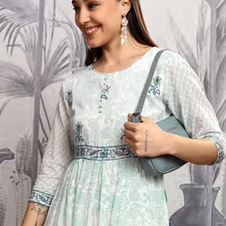 Vishudh Ethnic Motifs Print Maxi Dress-image-19