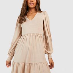 Boohoo Puff Sleeve A-Line Mini Dress-image-25