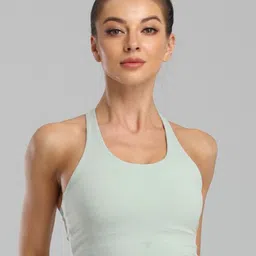 RYZ Full Coverage Non Wired Heavily Padded Dry Fit Workout Bra With All Day Comfort-0