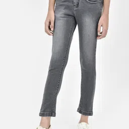 Crimsoune Club Girls Skinny Fit Clean Look Heavy Fade Stretchable Jeans-picture-26