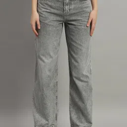 BROOWL Women Flared Mid-Rise Heavy Fade Clean Look Stretchable Jeans-image-56