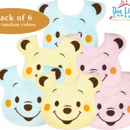 Baby Button Bibs/Apron Cute Animal Shaped|with Tich Button (Button Bib Animal Shaped, Pack of 6)-image-43