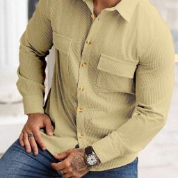 Men Regular Fit Self Design Spread Collar Casual Shirt-image-37