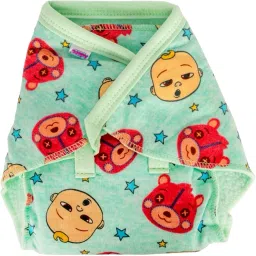 Insta Dry Baby Cloth Tie Knot Langot/ Nappies- up to 2* Pees 4-8 Months Green-0