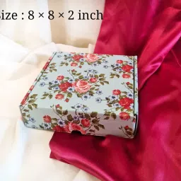 prajna 5 Pcs Multipurpose Decorative Folding Paper Box for Gifting Paper Decorative Platter image 3