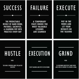 Inspirational Wall Poster| Execute Failure Success Grind Hustle Execution Motivational Poster| Success Entrepreneur Poster Positive Quotes Poster for Home Office Workplace Paper Print-image-74