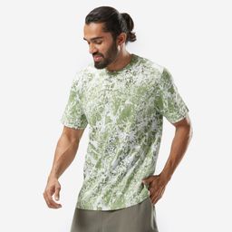Men's Crew Neck Straight-Cut Cotton Fitness Tshirt 500 - Misty Grey-image-87