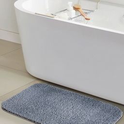 OBSESSIONS Grey Solid 1400GSM Anti-Skid Bath Rug-image-65