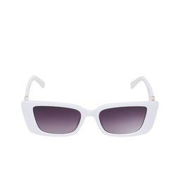 CRIBA Unisex Grey Lens & White UV Protected Rectangle Sunglasses CR_CORN-WHT-GREY-14