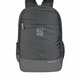EUME Unisex Grey & Black Backpack-43