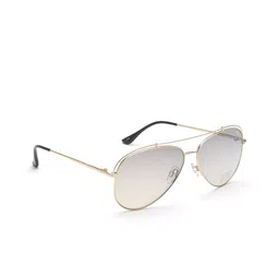 IDEE Unisex Grey Lens & Gold-Toned Aviator Sunglasses IDS2614C1SG-5
