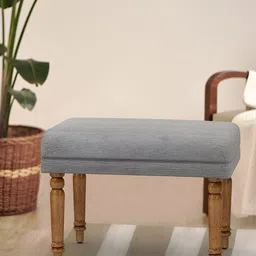 Chumbak Grey Wooden Nawaab Bench-20