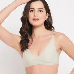 Clovia Grey Non Padded Non Wired Cotton T-Shirt Bra-picture-11