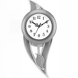 Attractionz Grey & White Textured Contemporary Wall Clock-12