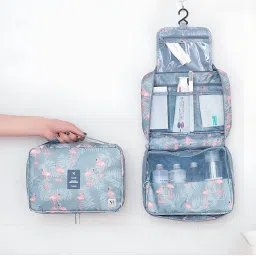 NFI Essentials Grey Polyester Printed Vanity Bag-picture-27