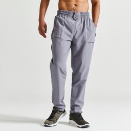 2 in 1 Fit, Stretchable, Quick Dry, Zip Pocket Men's Gym Track pant 500 - Grey-17