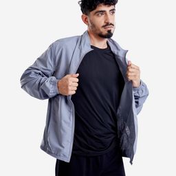 Men's Cardio Fitness Tracksuit Jacket FJA 100 - Pebble Grey-image-96