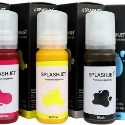 Splashjet Sublimation Ink for Epson L8050, L18050 Printer-(70gm x C/M/Y/Bk/LC/LM) - 503504 Black + Tri Color Combo Pack Ink Bottle-picture-26